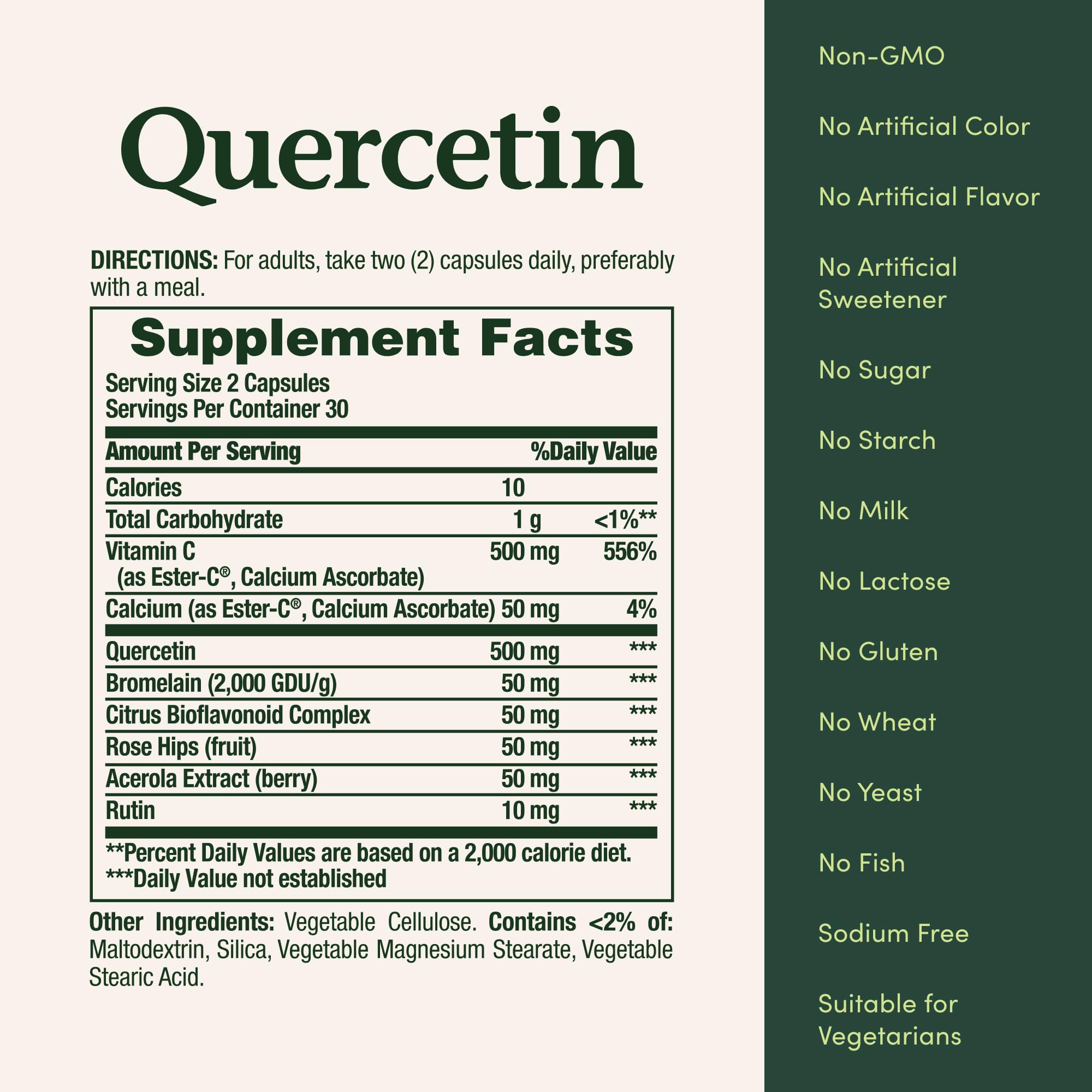 Nature’s Bounty Quercétine – flacon prêt à être intégré à une routine quotidienne.