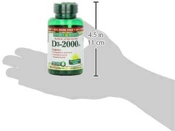 Nature's Bounty Vitamine D3: mise sur table, usage quotidien