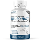 Nature's Fusions Neuro NAC – bouteille montrant le packaging et son potentiel soutien au glutathion.