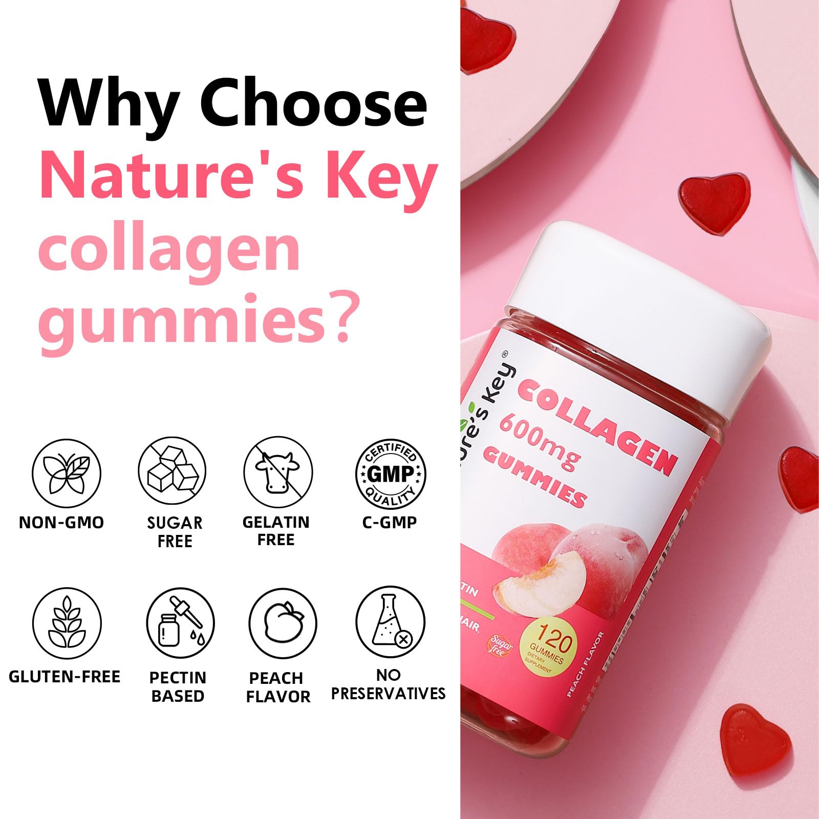Nature's Key Collagen Gummies contrôle qualité tiers, pureté et sécurité.