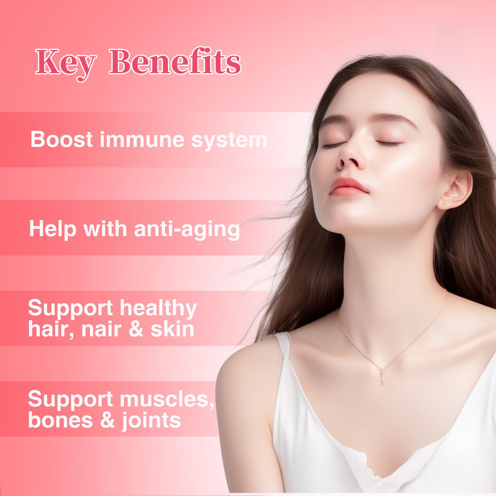 Nature's Key Collagen Gummies ensemble 120 pièces, routine durable et simple.