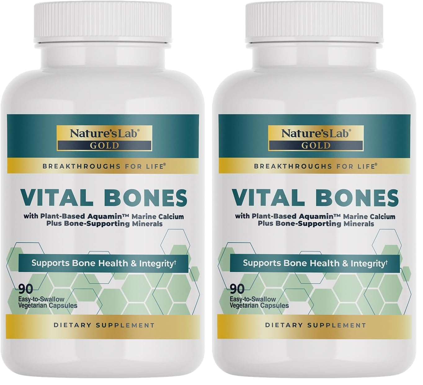 Bouteille Nature's Lab Gold Vital Bones avec Aquamin, soutien osseux