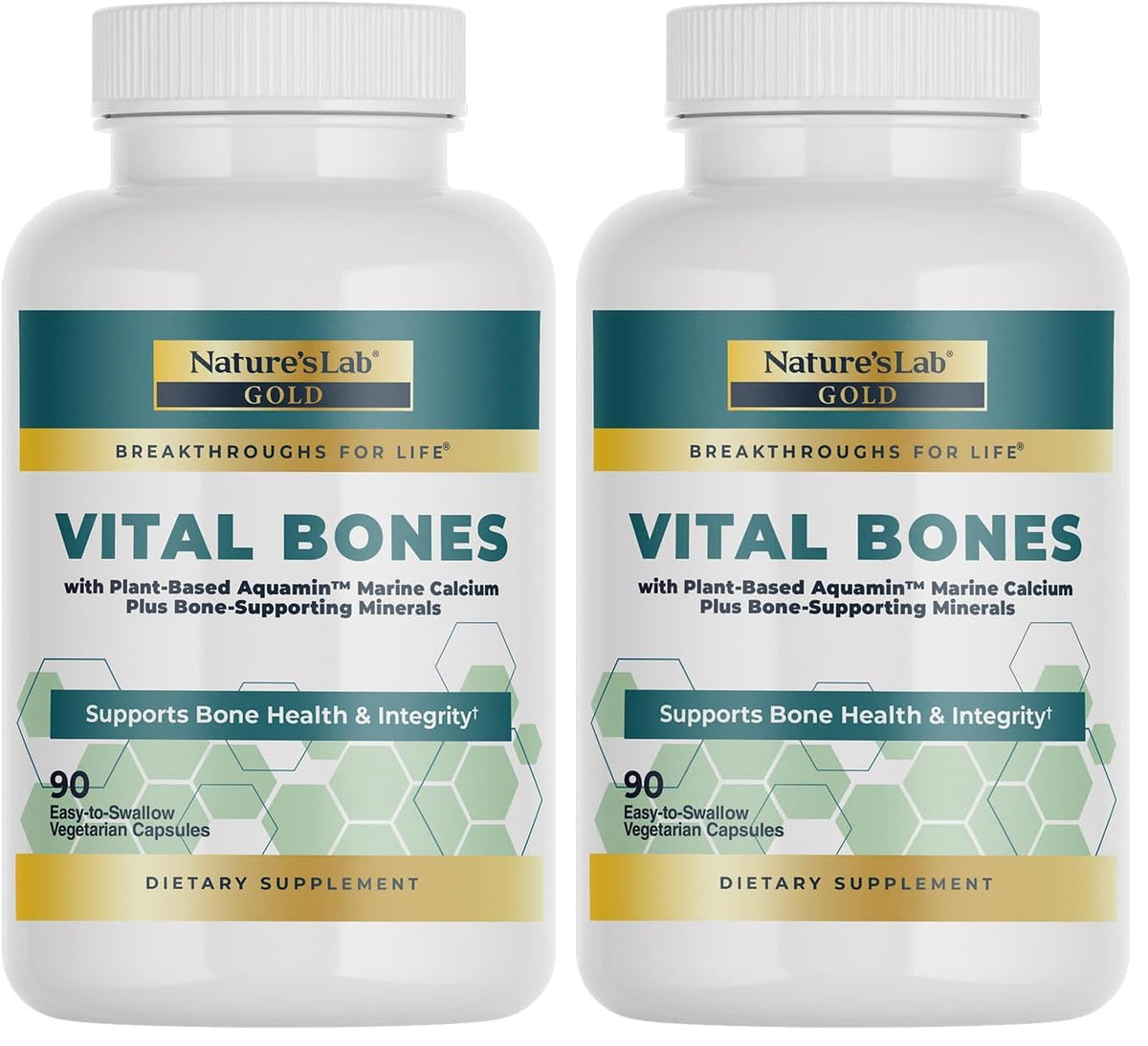Bouteille Nature's Lab Gold Vital Bones avec Aquamin, soutien osseux