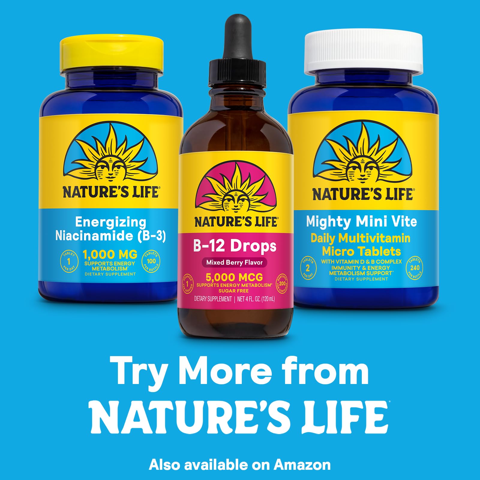 Nature's Life B12 sans sucre, utilisation pratique et sûre.