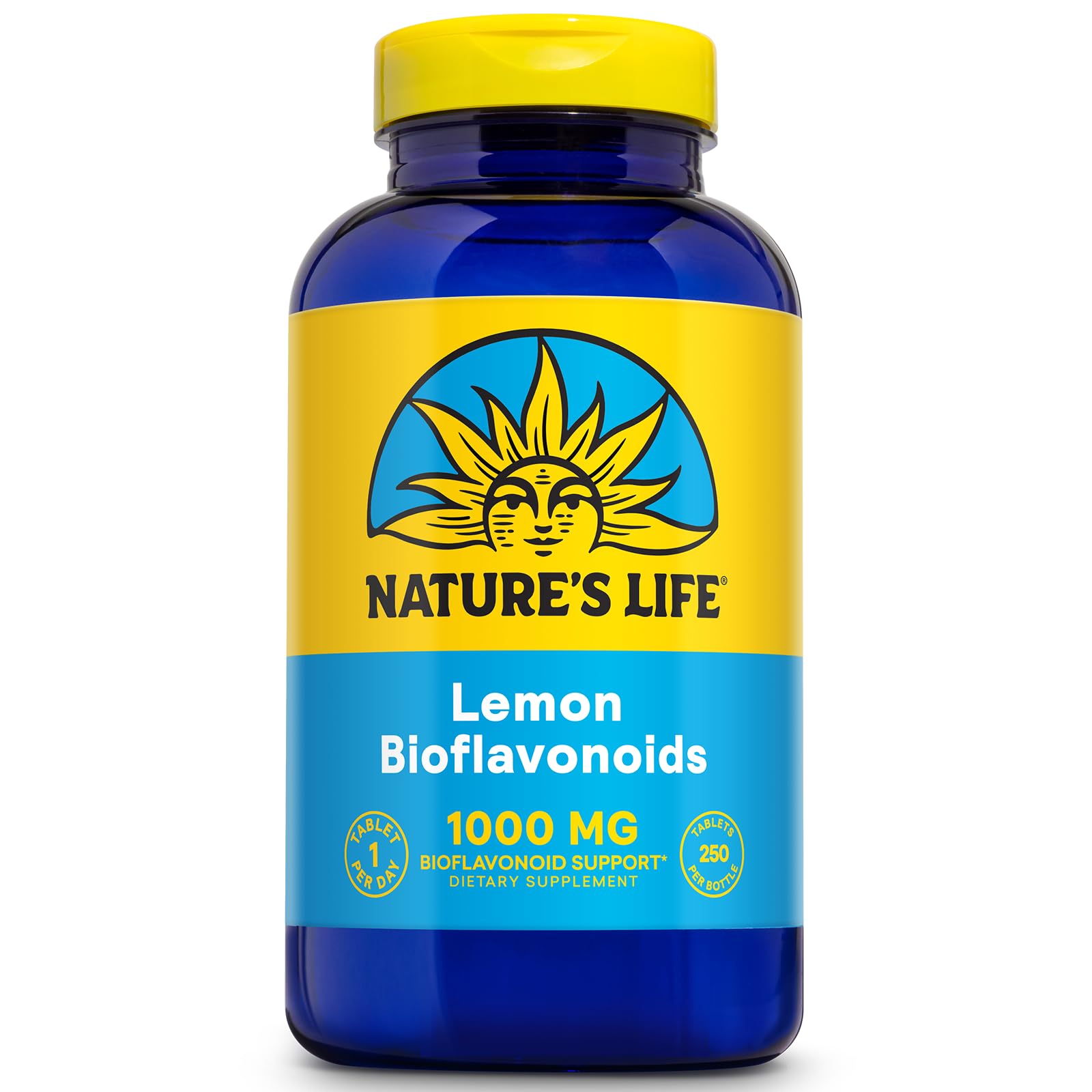 Nature's Life Bioflavonoïdes citron, bouteille: soutien antioxydant quotidien et absorption vitamine C.