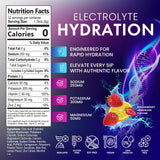 Sachet d'électrolytes Nature's Nutrition en cours de dissolution.