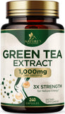 Nature's Nutrition Extrait Thé Vert Bouteille: énergie naturelle et support métabolique.