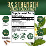 Nature's Nutrition Extrait Thé Vert Capsules: dosage pratique et énergie soutenue.