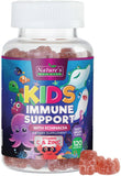 Nature's Nutrition gommes immunité enfants - bouteille, goût framboise naturel.
