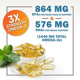 Emballage Nature's Nutrition Omega3 fabriqué aux États-Unis et conforme
