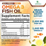 Gélules citron Nature's Nutrition Omega3 sans arrière-goût de poisson