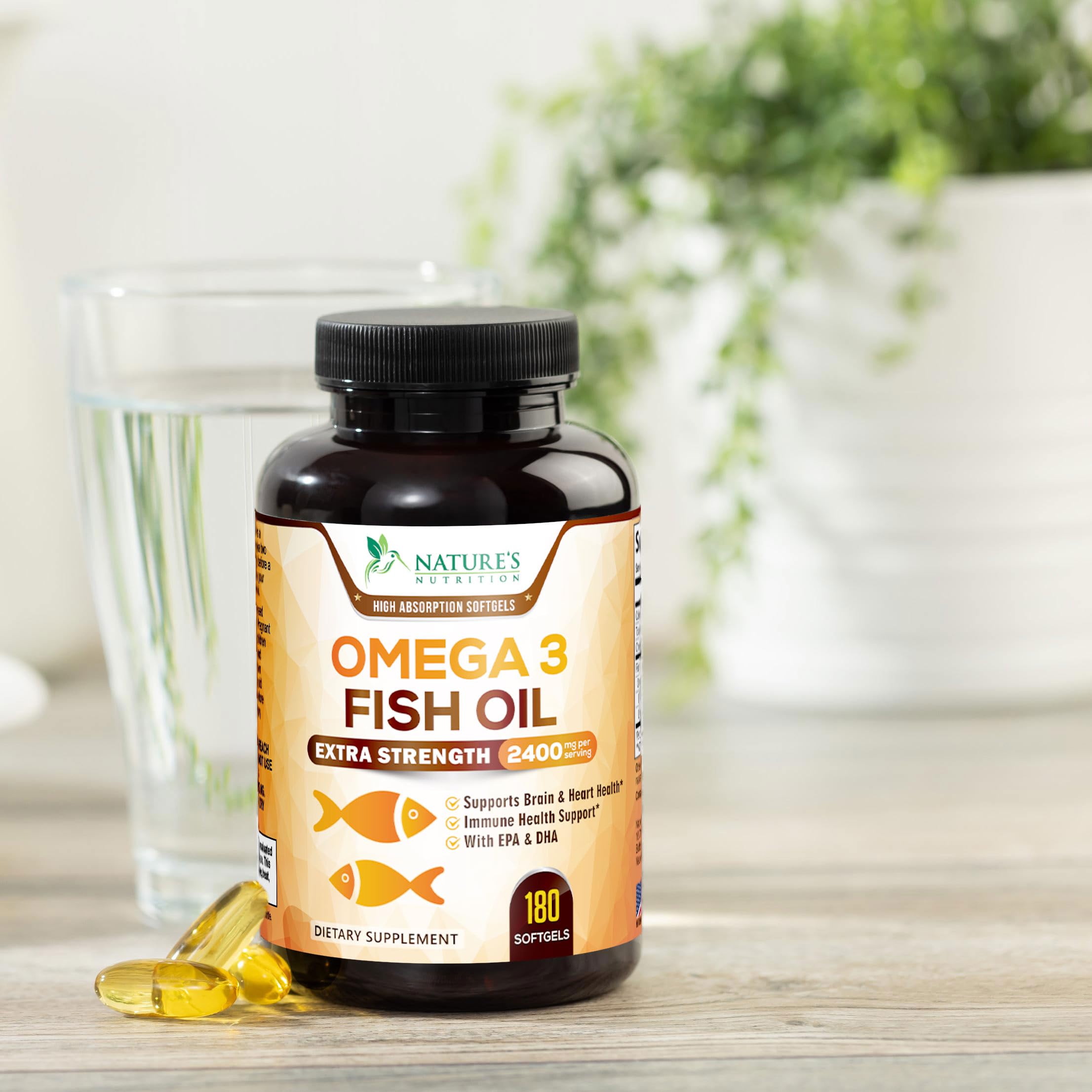 Gélules Nature's Nutrition Omega3 sans arrière-goût poisson