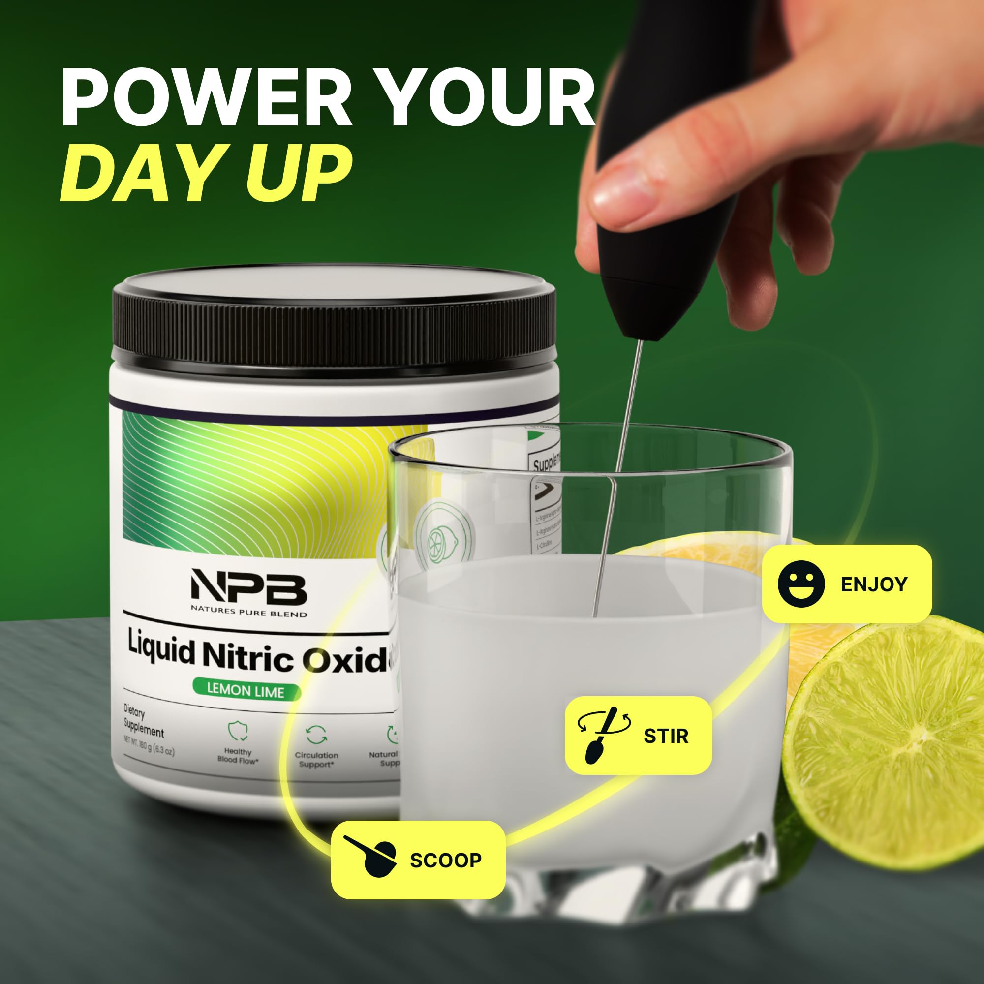 Nature's Pure Blend : cuillère-dose facile à mesurer pour une utilisation pratique.
