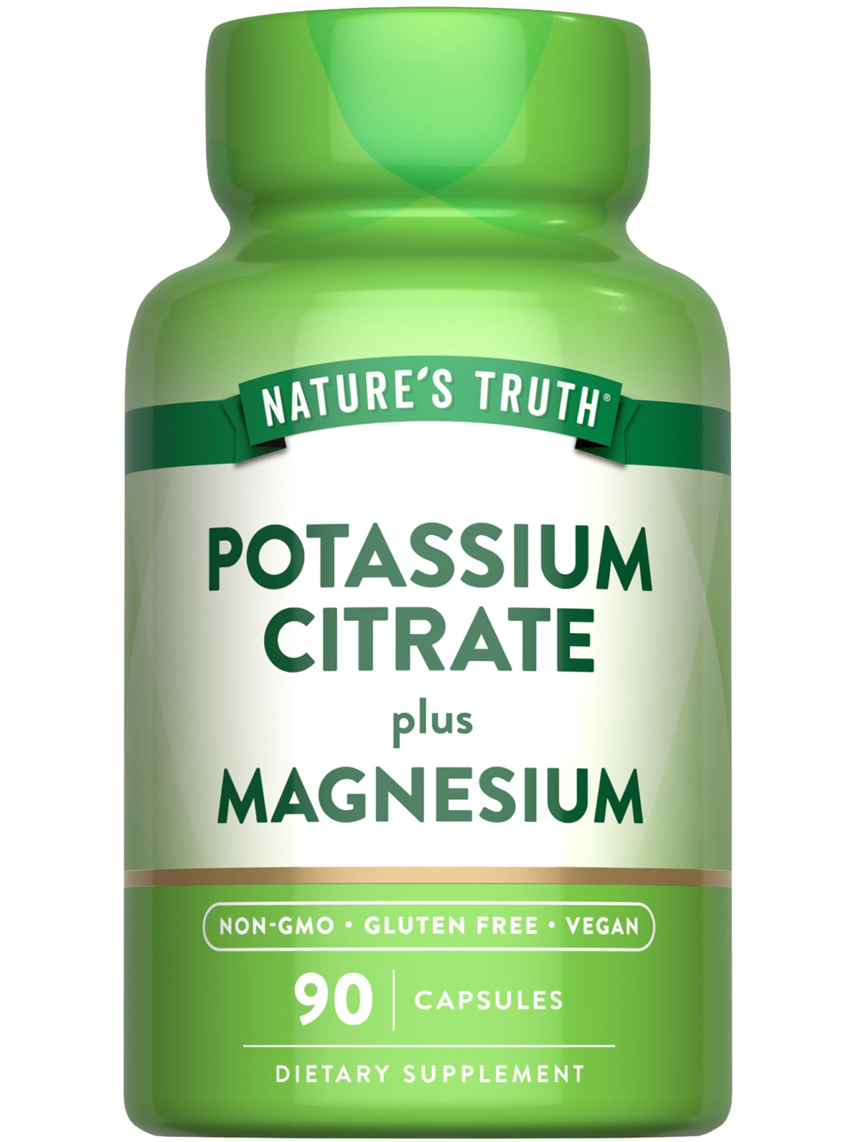 Nature's Truth capsules citrate potassium dans une bouteille prête à l'emploi pour une supplémentation quotidienne.