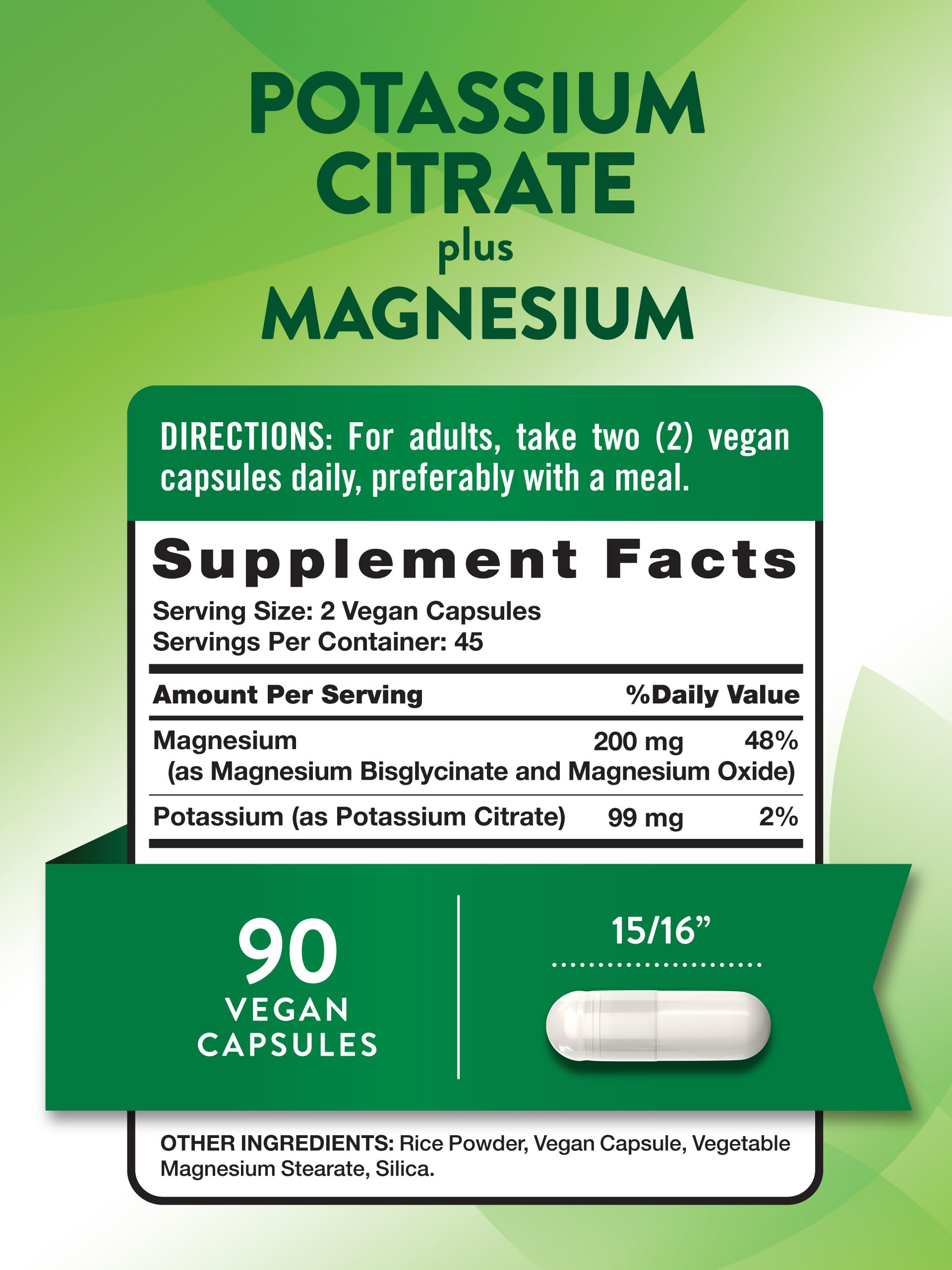 Les capsules montrent la composition magnésium bisglycinate pour une absorption pratique.