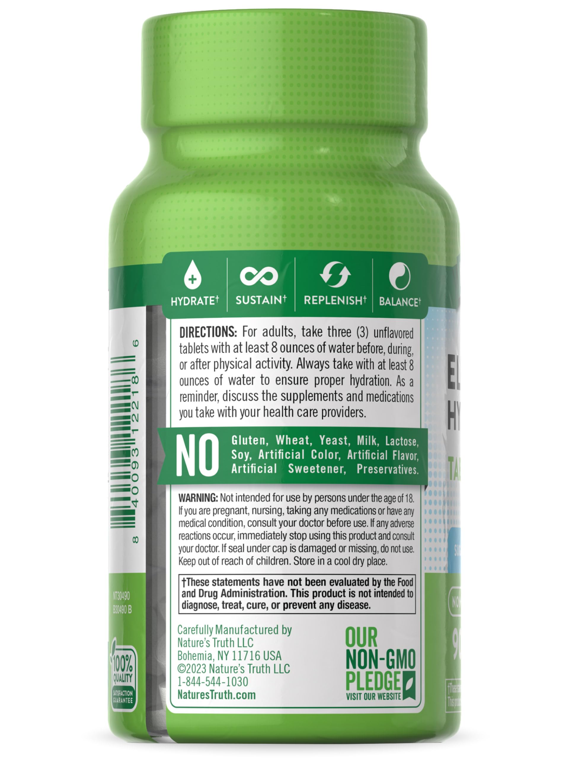 90 comprimés Nature's Truth, solution pratique pour l'hydratation