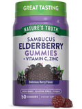 Nature's Truth Gommes Sureau Noir, bouteille avant, goût fruité et pratique