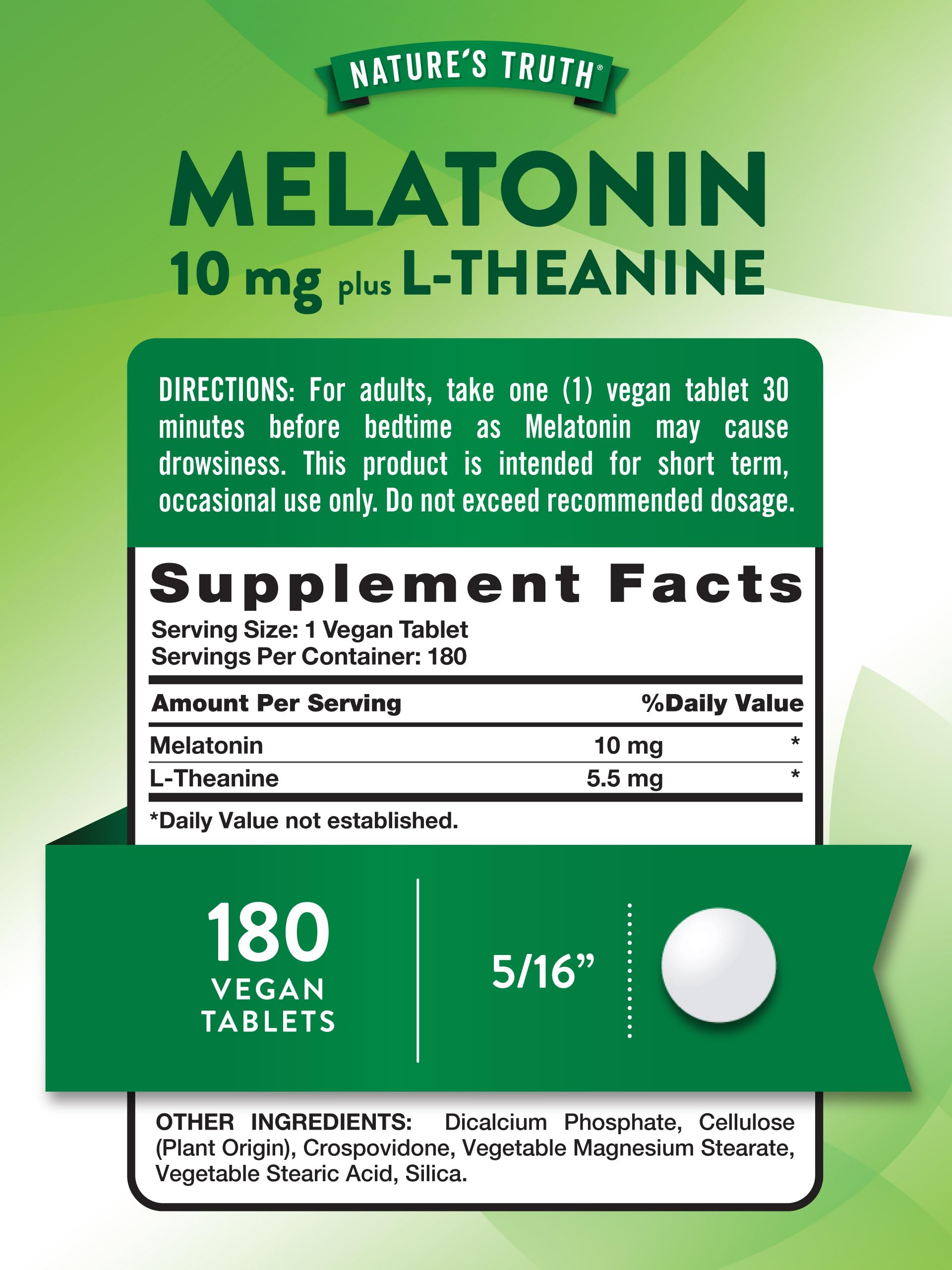 Comprimés Mélatonine Nature's Truth avec L-Theanine – apaisement en soirée