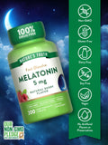 Nature's Truth Mélatonine, boîte et étiquetage clair, formule végane et sans OGM