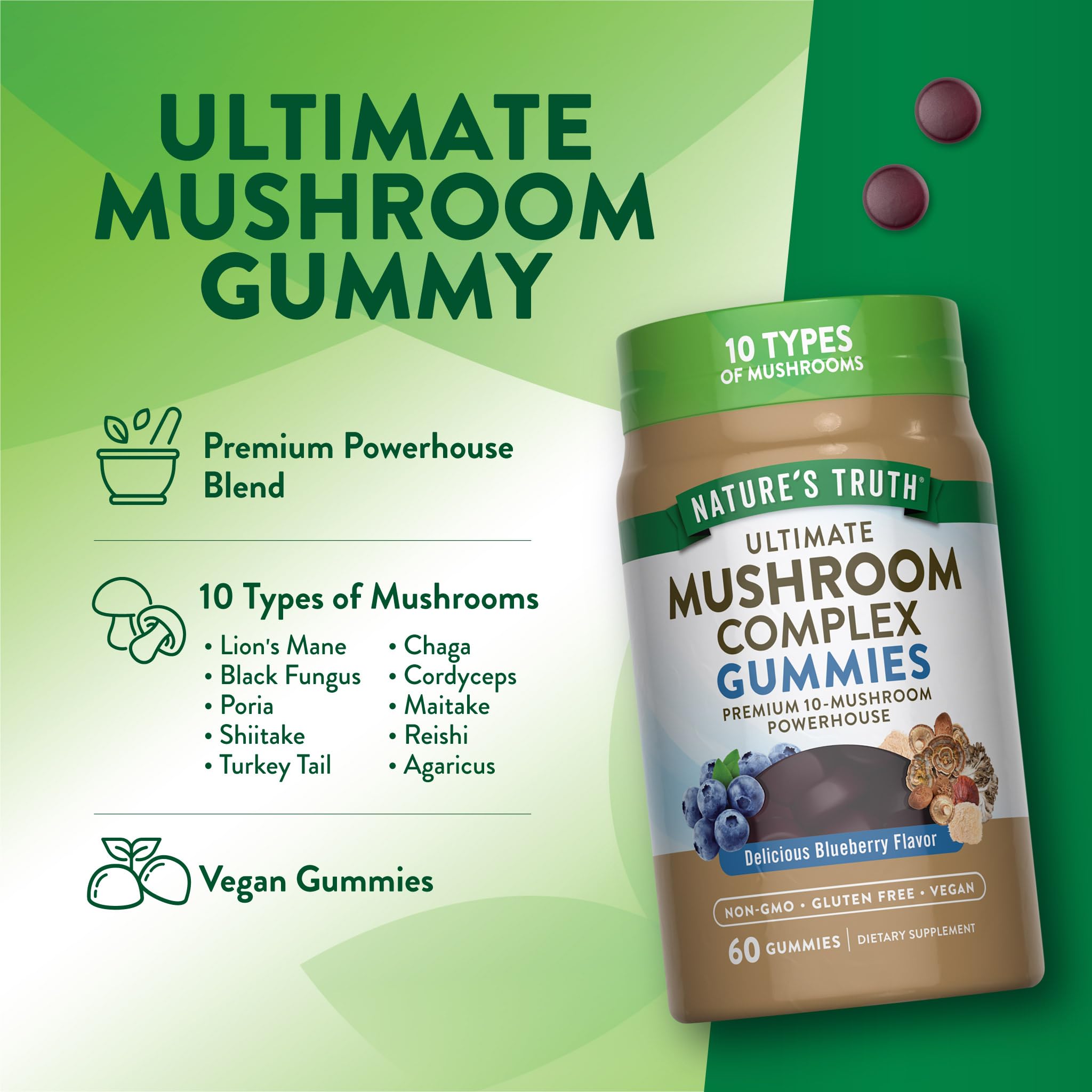 Gummies Nature's Truth non-GMO – étiquette certifiée, choix conscient.