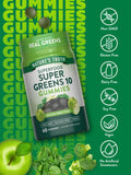 Nature's Truth Super Greens Gommes – ingrédients végétaux visibles et naturels.