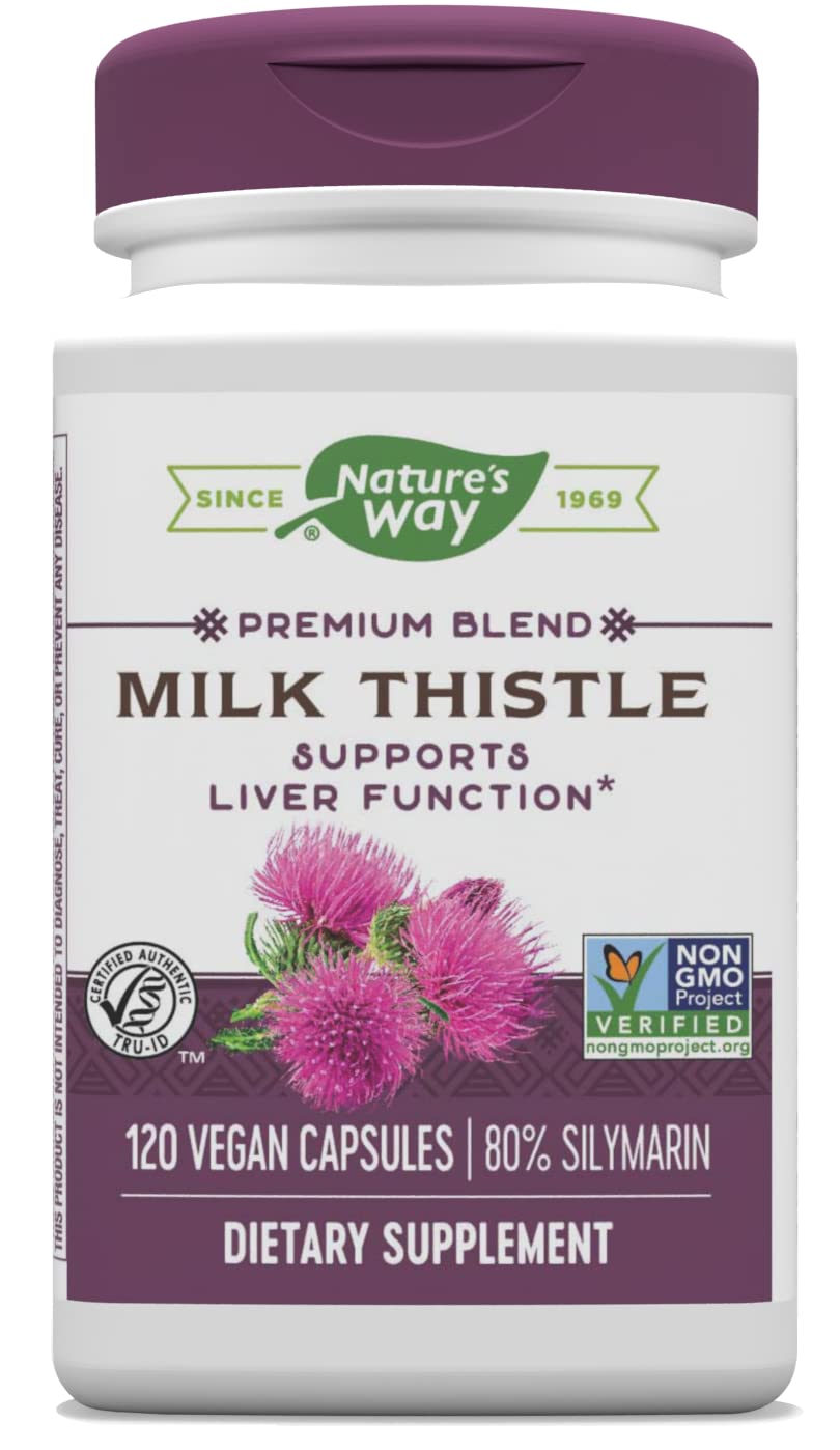 Nature's Way Chardon-Marie SE – bouteille, complément sans gluten prêt à l'emploi.