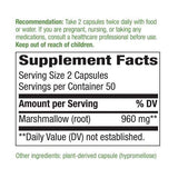 Nature's Way Marshmallow Root — emballage clair et informatif