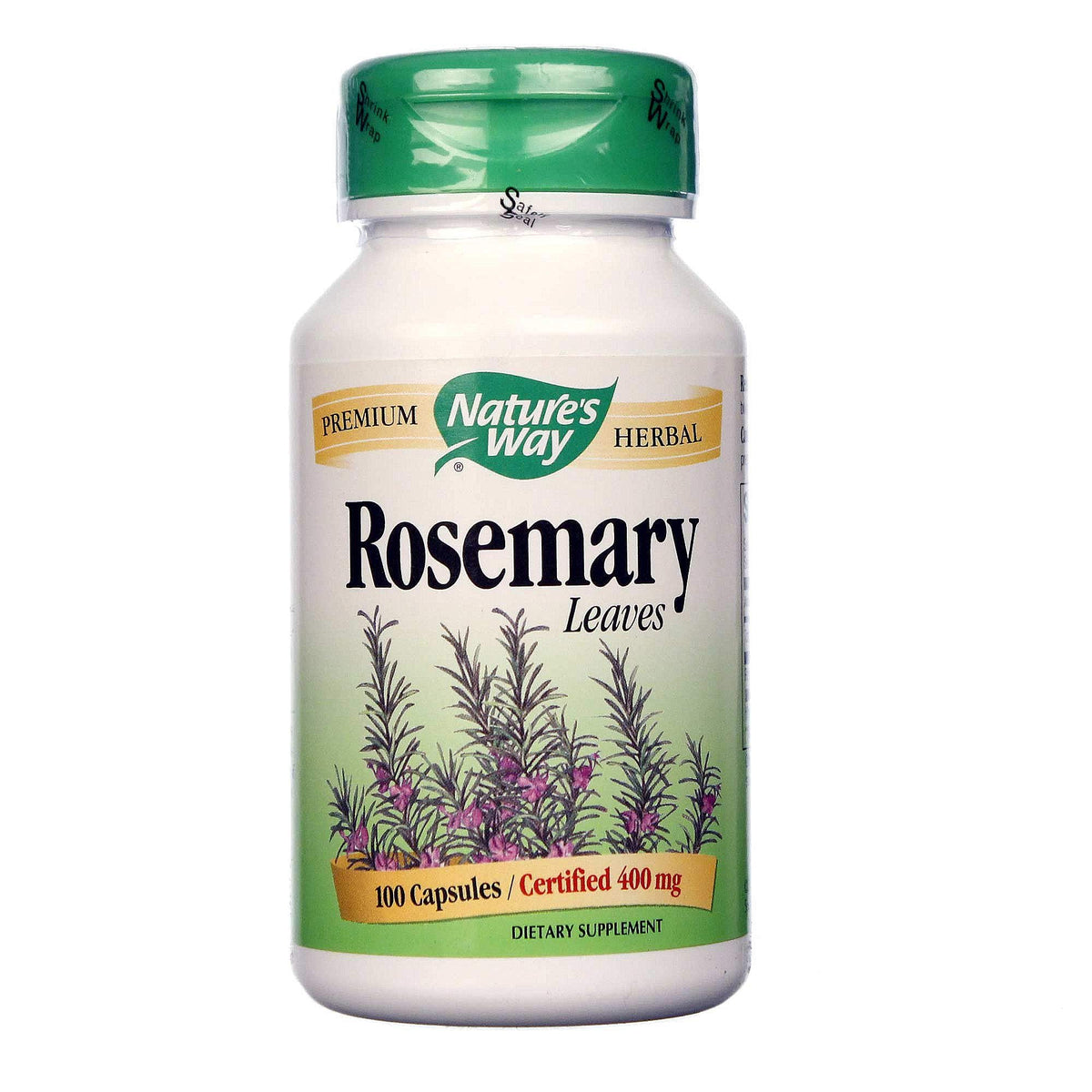 Nature's Way Romarin Feuilles – bouteille de gélules, soutien potentiel à la vitalité mentale