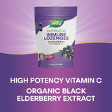 Gout cerise sauvage et emballage bio du Sambucus Nature's Way.