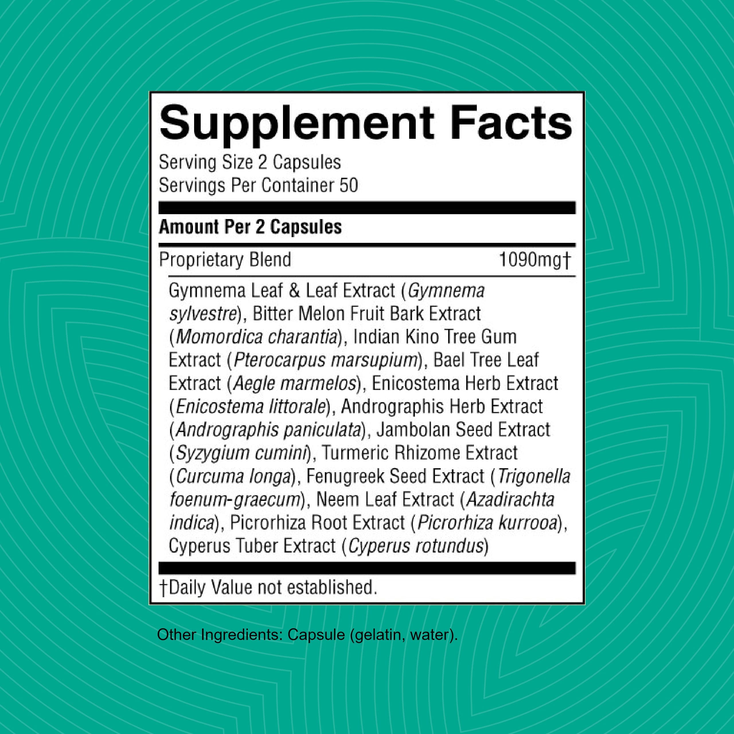 Nature's Sunshine Blood Sugar Formula: gélules faciles à avaler dans la routine.