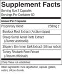 Ingrédients naturels et héritage Essiac dans Nature's Sunshine E-Tea Capsules.
