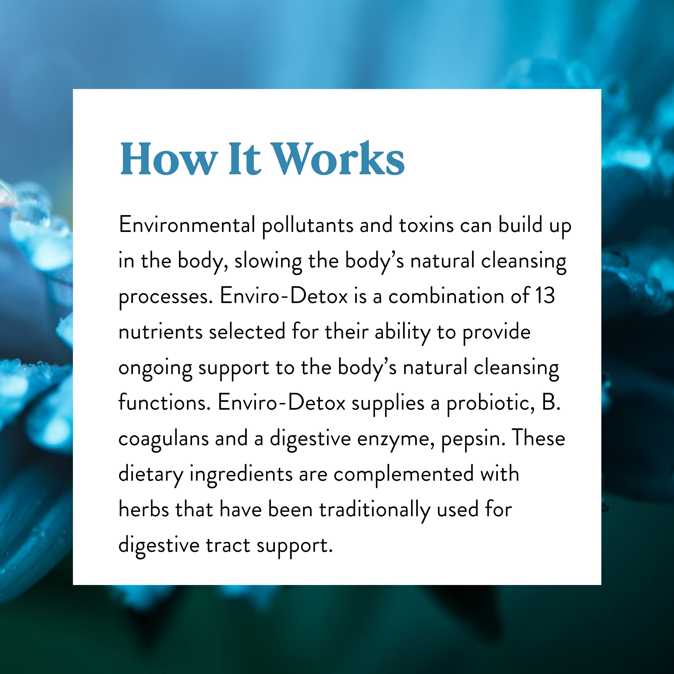 Enviro-Detox Nature's Sunshine : utilisation quotidienne simple et fiable.