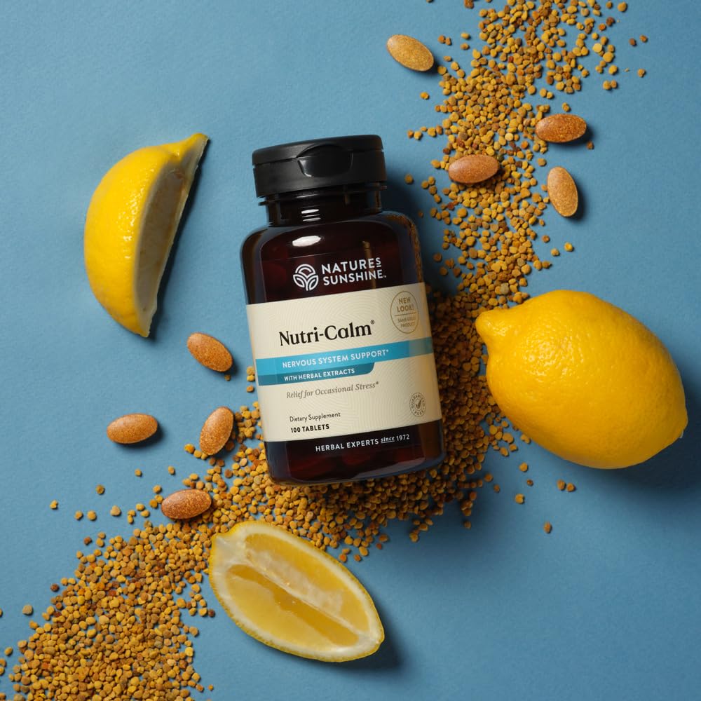 Capsules Nutri-Calm Nature's Sunshine, prise simple pour relaxation et concentration.