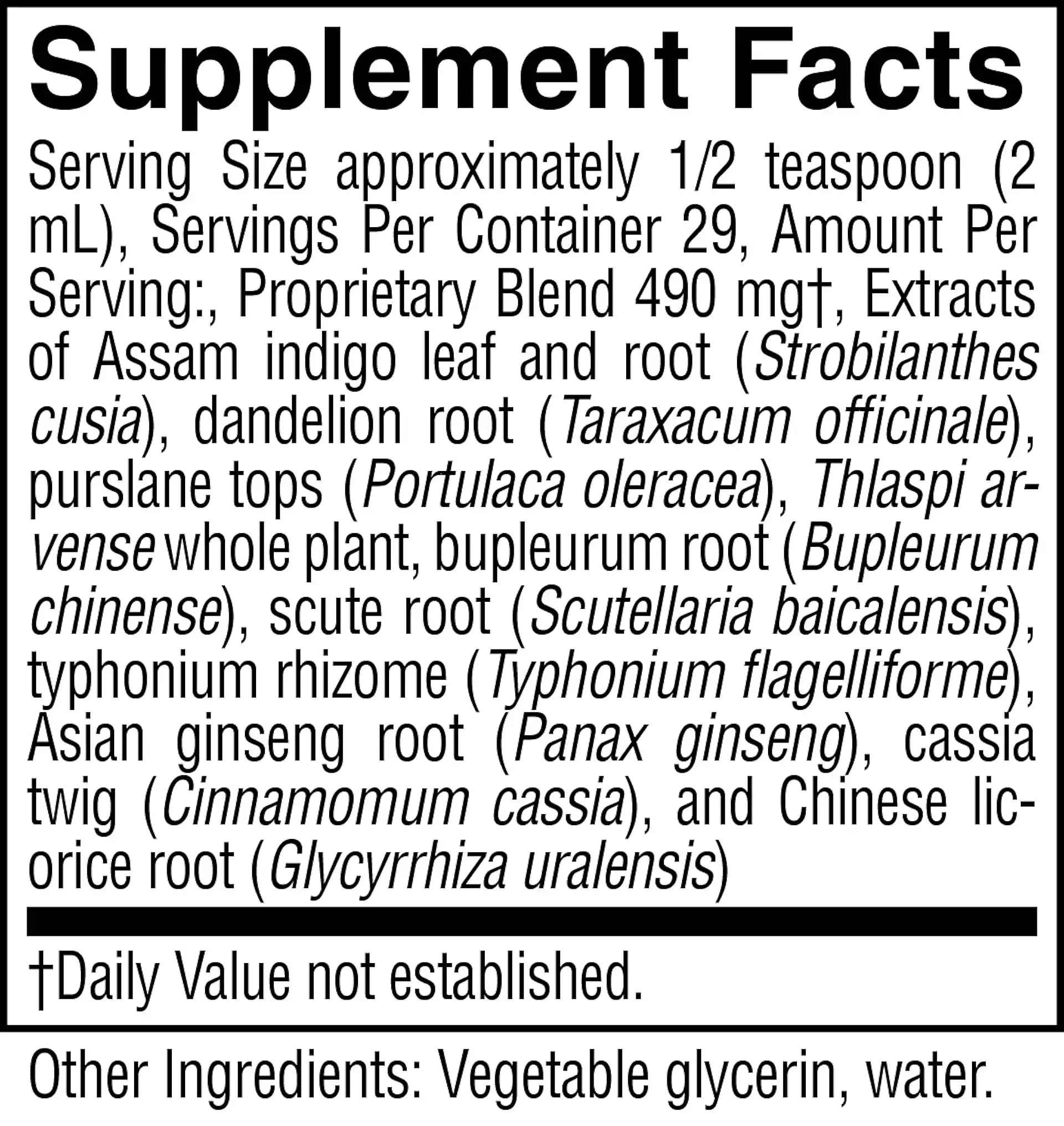 Nature's Sunshine VS-C Liquide — pipette facilitant le dosage précis.