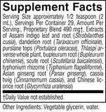 Nature's Sunshine VS-C Liquide — pipette facilitant le dosage précis.
