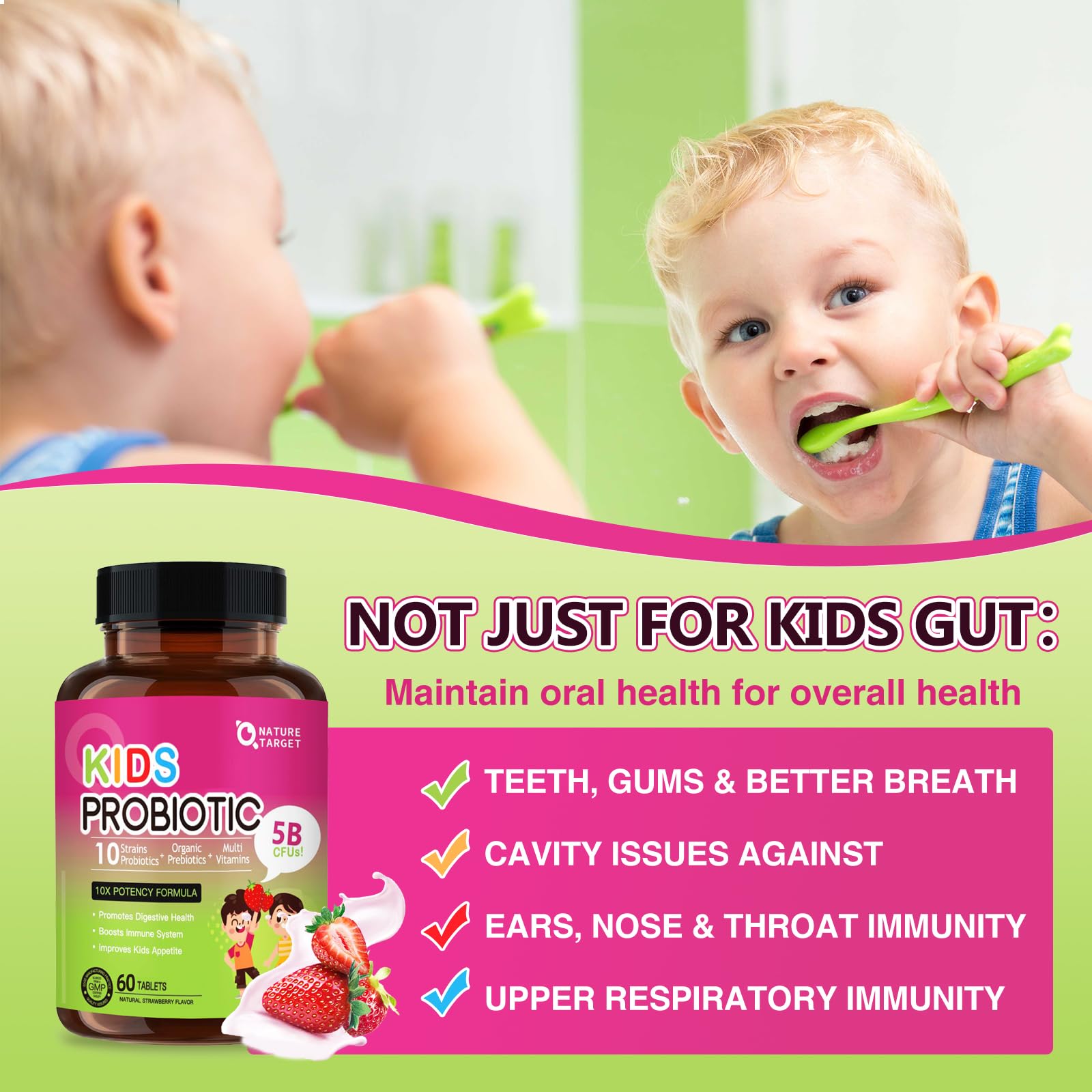 Nature Target appétit et absorption grâce aux probiotiques pour enfants.