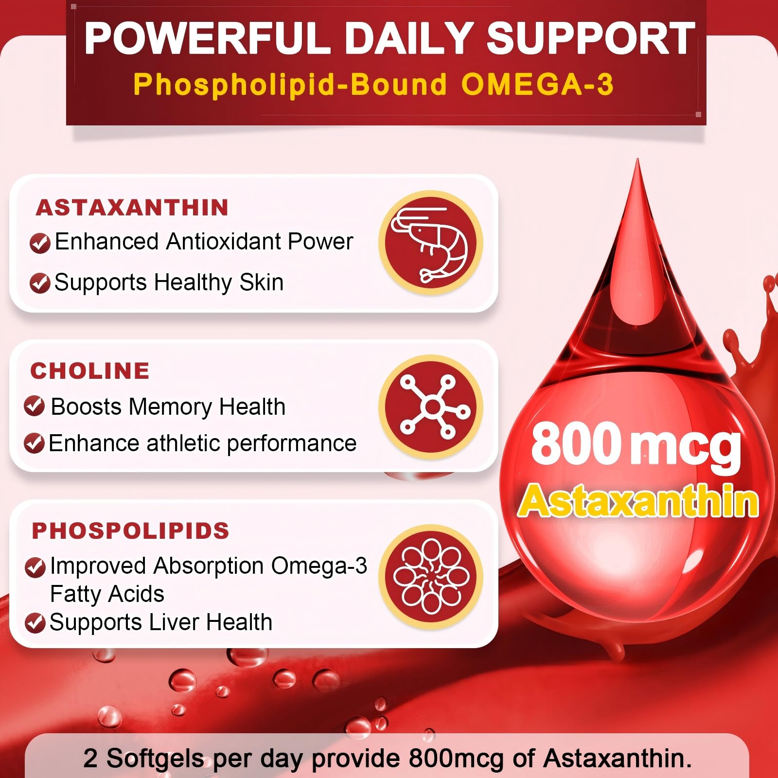 Nature Target astaxanthine-antioxydant couleur rouge dans les gélules