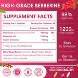NATURE TARGET Berberine HCl 1200mg - Capsules faciles à avaler pour le quotidien.