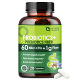 Bouteille NATURE TARGET avec probiotiques et fibres pour le confort digestif quotidien.
