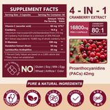 Nature Target Cranberry Pills dosage D-Mannose affiché sur la photo.