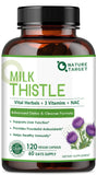 Nature Target chardon-Marie extrait 30:1 en capsules, soutien potentiel du foie.