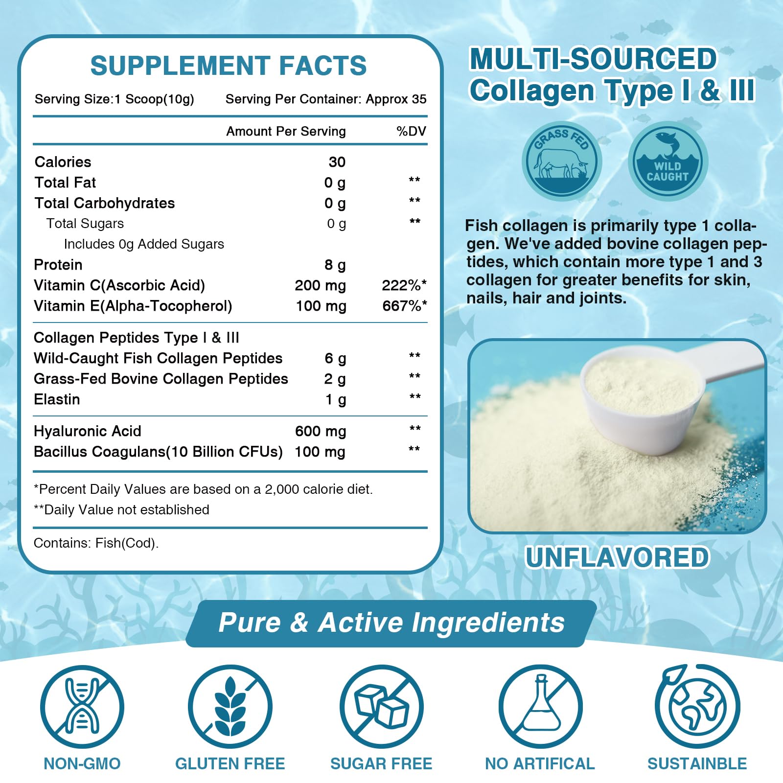 Nature Target cuillère de mesure avec la poudre, dosage pratique au quotidien.