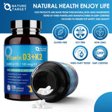 Nature Target D3K2: sans gluten et emballage propre.