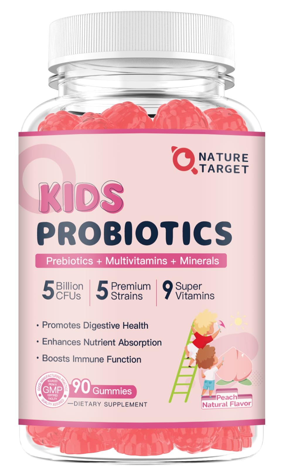 Gommes Nature Target pour enfants axées sur la digestion et le confort quotidien
