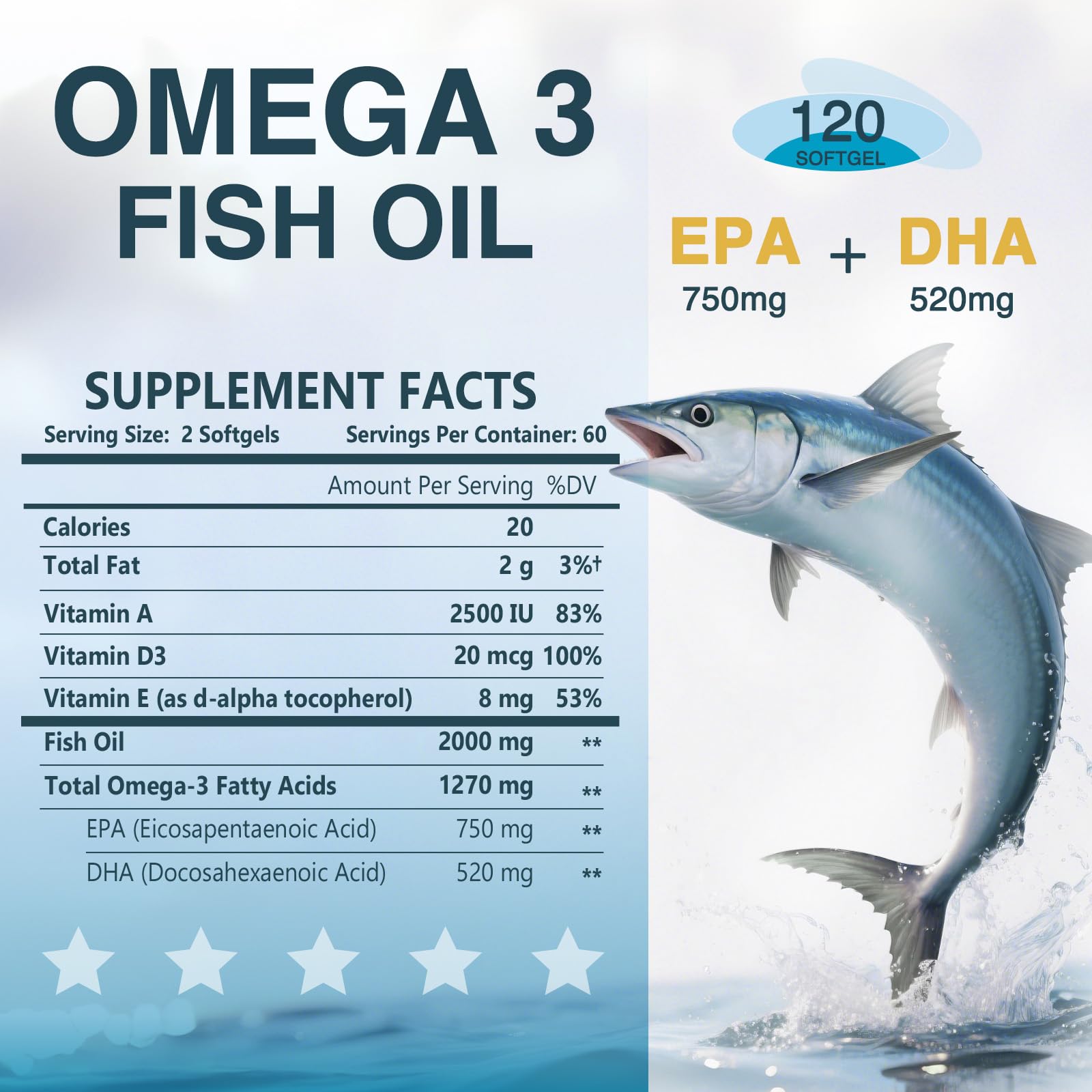 NATURE TARGET Omega-3: emballage visible, texte clair pour une prise quotidienne agréable.