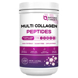 Nature Target Poudre collagene multi-type dans une bouteille pour peau et articulations.
