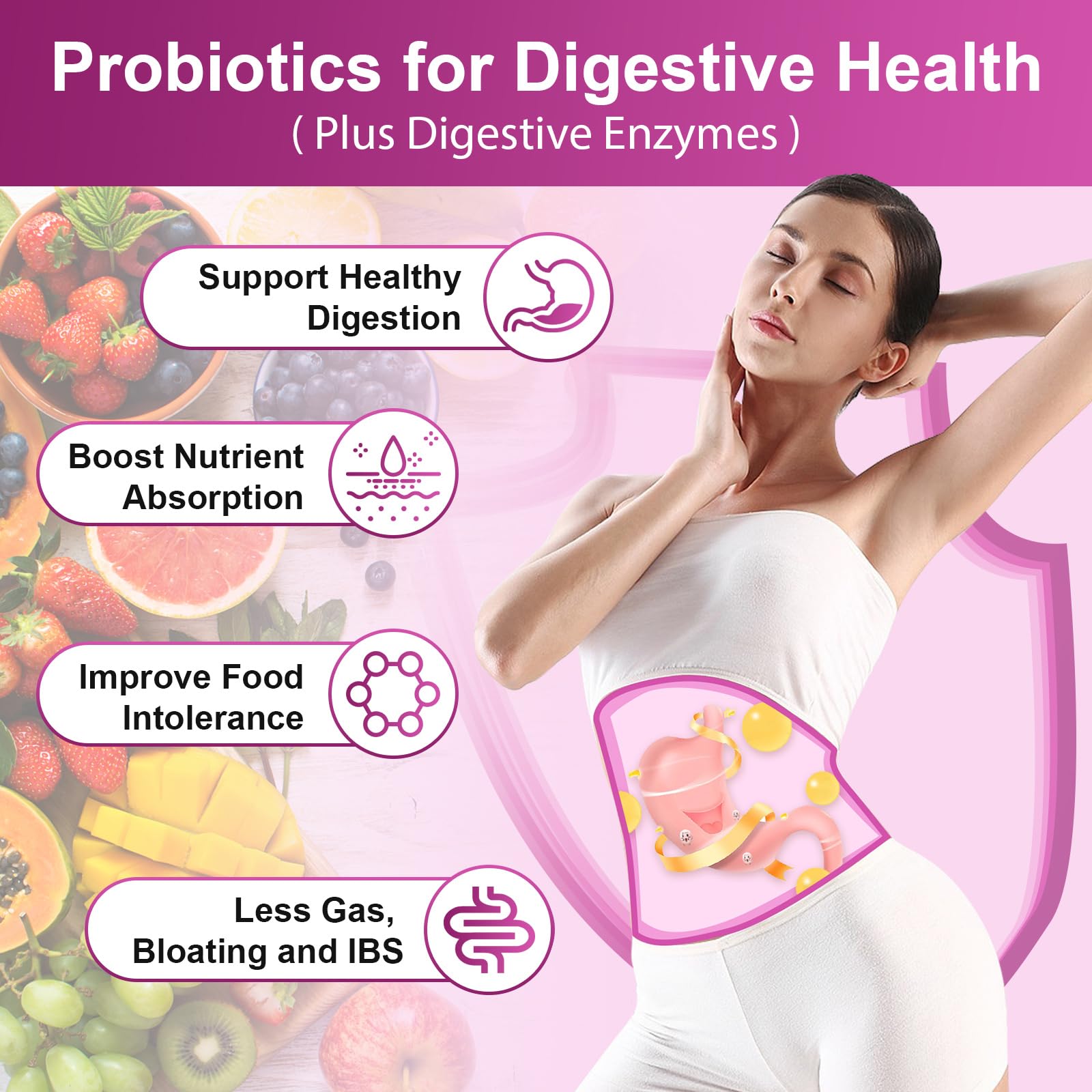 NATURE TARGET Probiotiques, enzymes digestives et prébiotiques intégrés