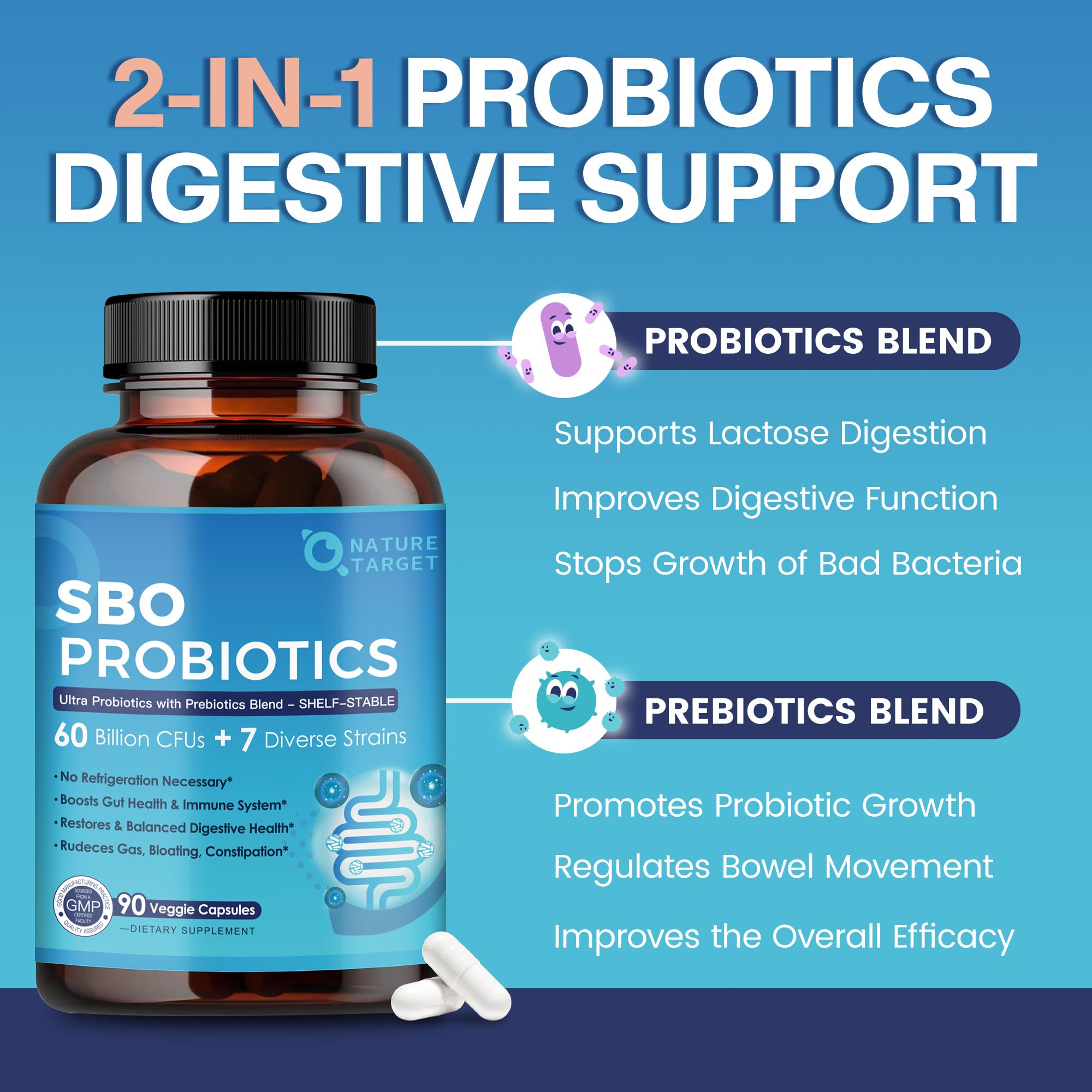 Nature Target Probiotiques – prebiotiques et fibres pour une digestion optimale
