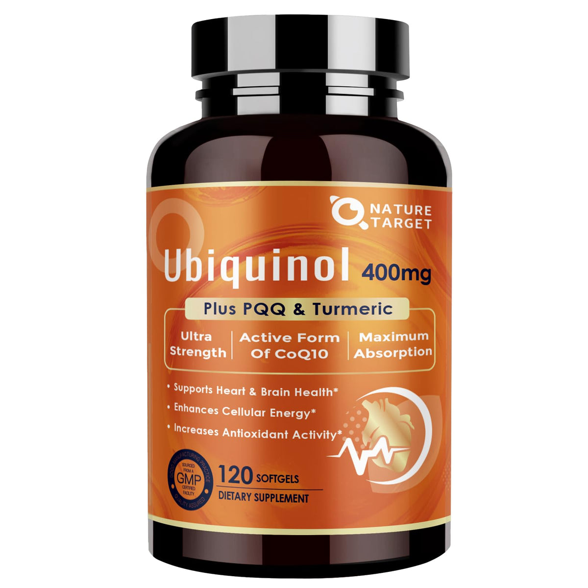 Nature Target Ubquinol CoQ10 400 mg – flacon gélules et présentation pratique