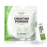 Nature Whisper Créatine en sachet individuel, portion pratique pour énergie en déplacement.